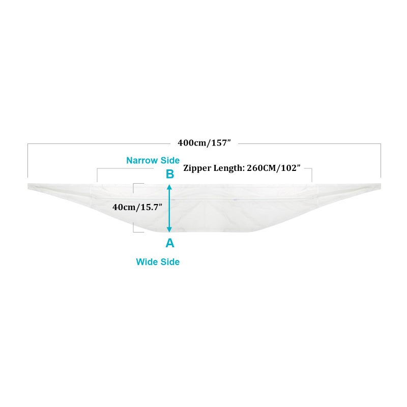 HOOMEE 400CM (157") Universal Window Seal for Portable Air Conditioner and Tumble Dryer â€“ Works with Mobile Air-Conditioning, Easy to Install - Air Exchange Guards with Zip and Adhesive Fastener - Image 3
